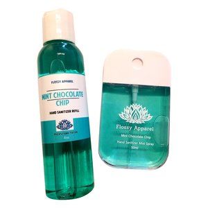 Mint Chocolate Chip Refillable Hand Sanitizer Combo Set